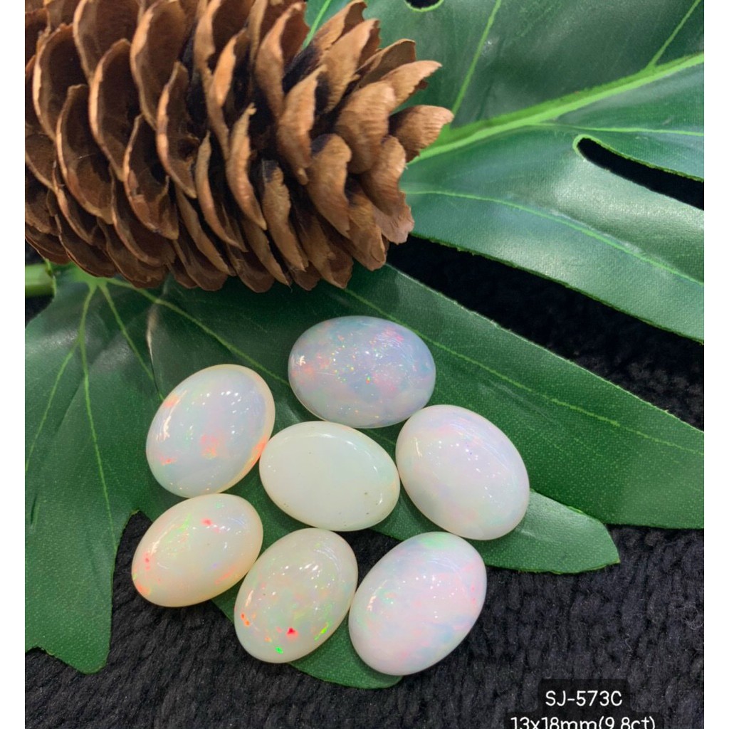 Mặt Đá Opal Màu Lắp Lánh Khỏi Chê Size Nhỏ OVAL 5*7mm-8*10mm