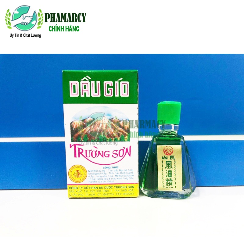 Dầu gió xanh Trường Sơn lọ 2.5ml dầu gió xanh xoa bóp giảm đau nhức