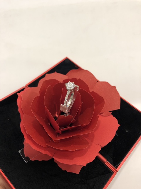 Nhẫn nữ bạc Ý Silver ổ đá cao hình vương miện-MTJ