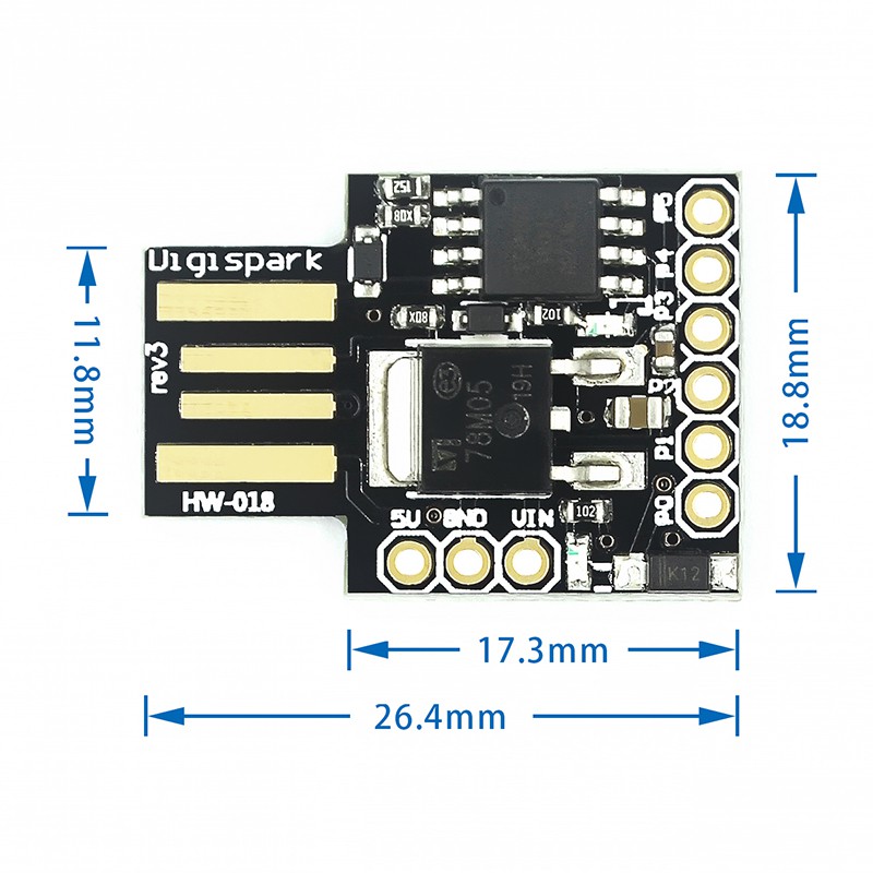 1 Bảng Mạch Phát Triển Attiny85 Digispark Kickstarter Micro Usb Cho Arduino