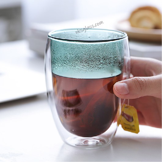 Ly thủy tinh 2 lớp NKS.GL28-V size 350ml chịu nhiệt - NksGlass