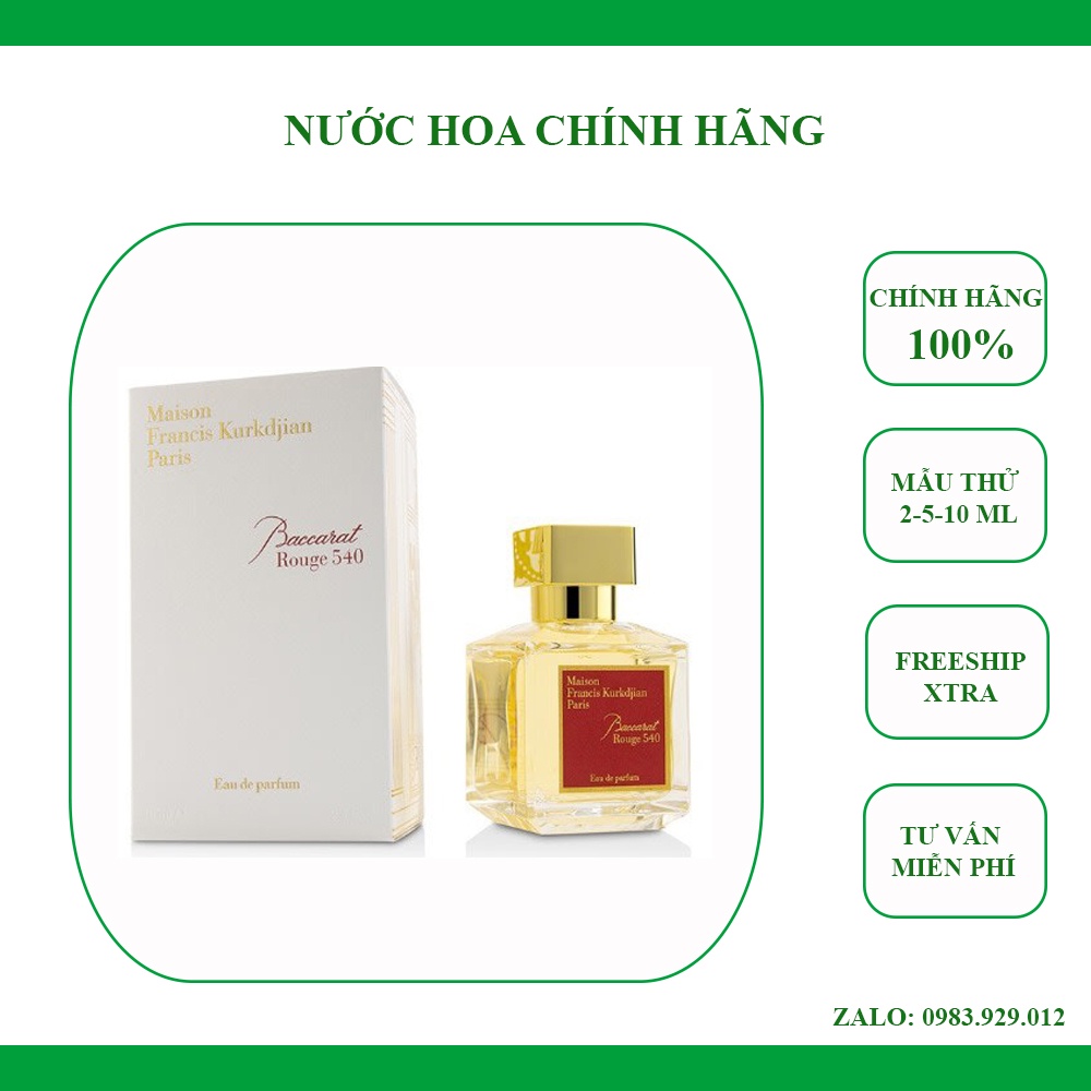 Nước hoa Maison Francis Kurkdjian Baccarat Rouge 540 EDP (Mẫu thử)