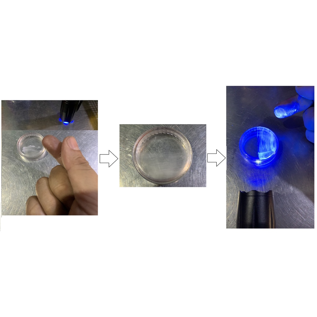 30g Sơn Acrylic Vô Hình, Tàng Hình dạ quang màu xanh dương khi chiếu đèn UV/ Cực tím giúp đánh dấu sản phẩm