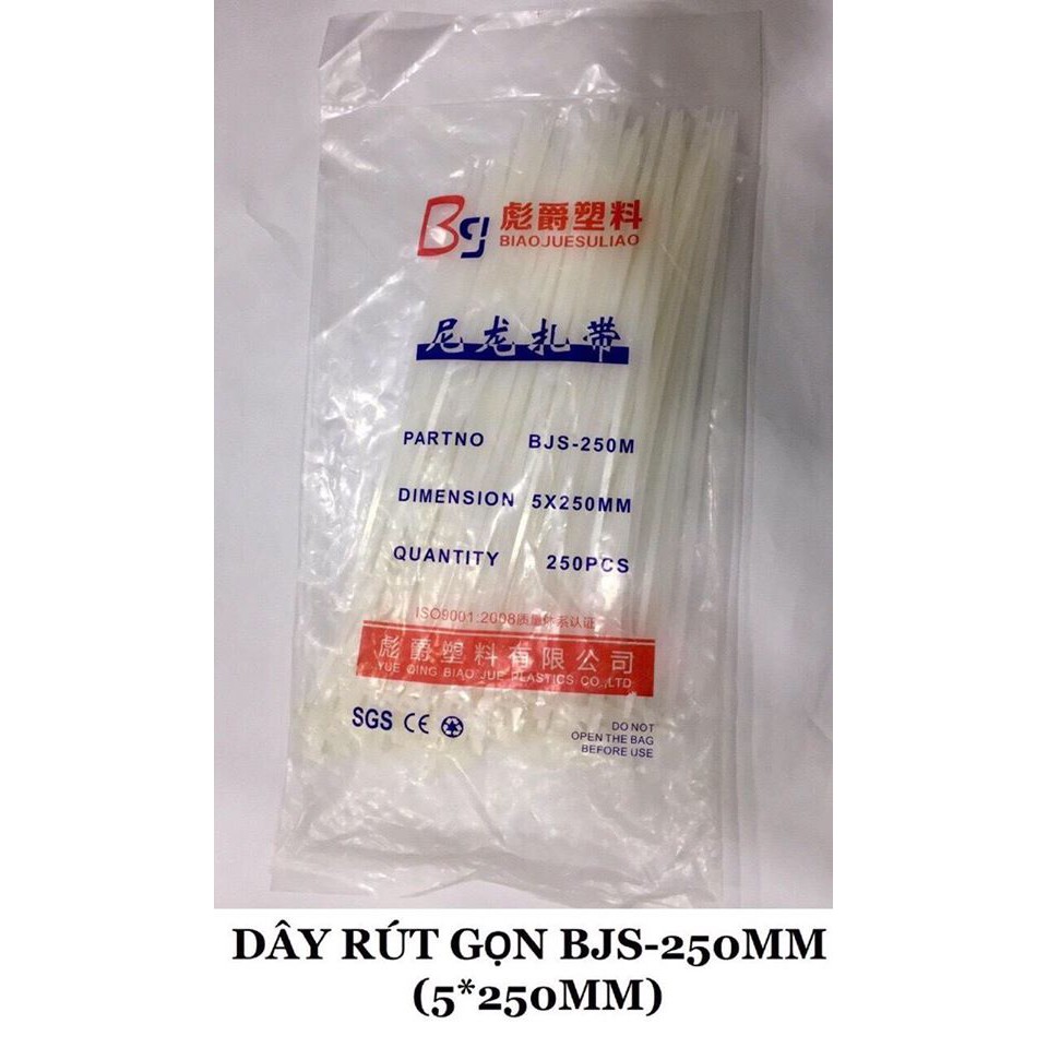 Dây rút nhựa BJS dây rút gọn size 150mm 200mm 250mm 300mm - 15cm 20cm 25cm 30cm