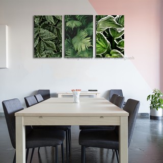 Bộ 3 tranh canvas tặng kèm đinh treo tranh chuyên dụng - khung hình phạm gia PG182