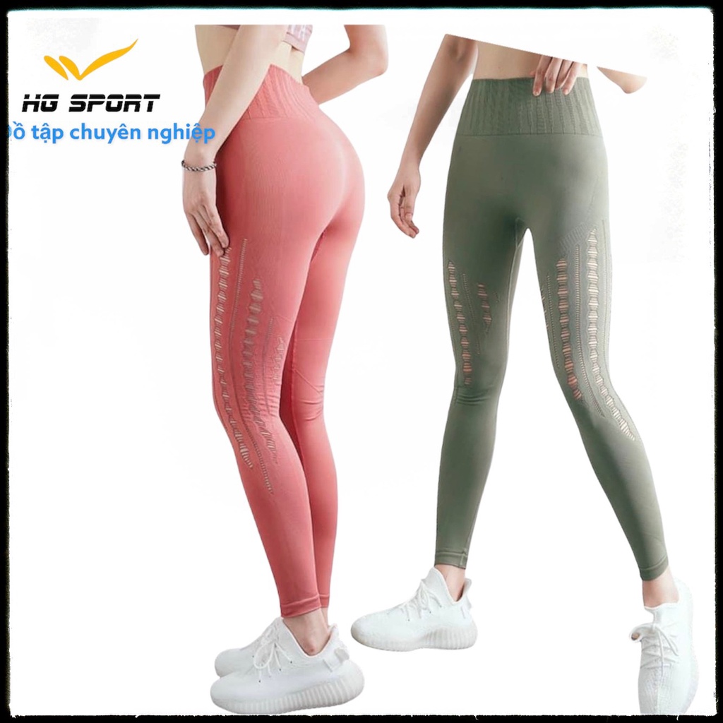 Quần Tập Yoga, Thể Thao, Đồ Tập Gym Nữ Cạp Cao, Gen Mút Cơ Thể Chất Dệt Kim Dáng Dài QDD504