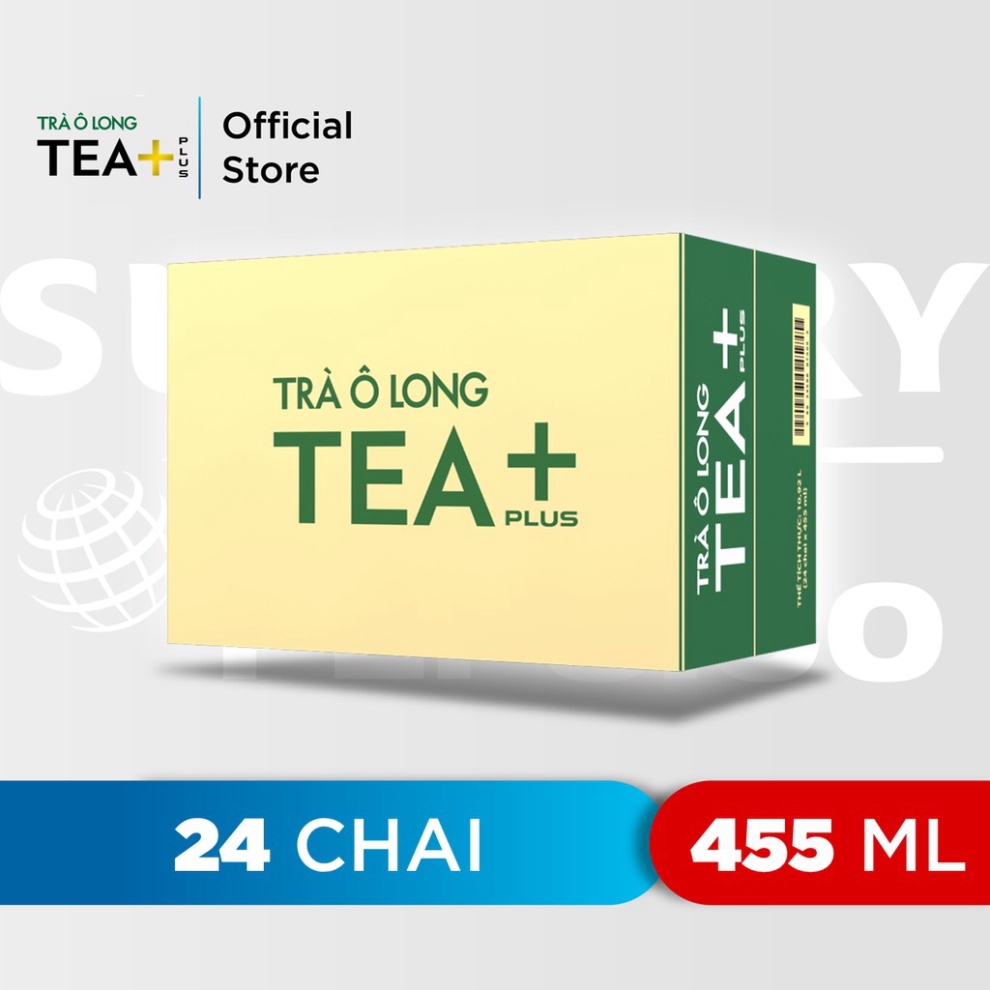 Thùng 24 Chai Trà Ô long Tea+ (455ml/Chai)
