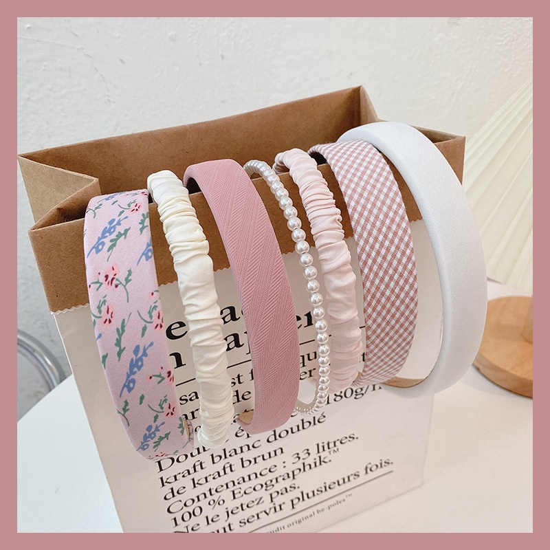 Băng Đô Cài Tóc Rửa Mặt Bằng Vải Nhiều Món Đơn Giản Thời Trang Cho Nữ