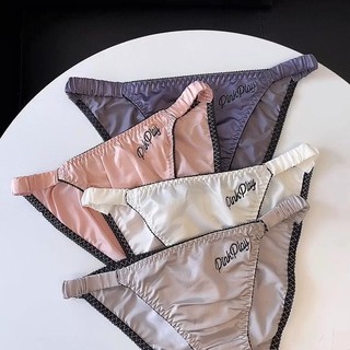Quần lót lụa chữ thiêu Pink Play