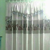 Rèm treo cửa gấm bóng xanh cốm(2m*2m)