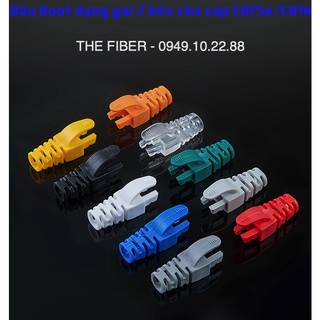 Đầu boot dạng gài 2 bên cho cáp mạng CAT5e/CAT6 (Màu trong suốt/xanh/đỏ/đen/vàng/trắng/xanh lục/tím)