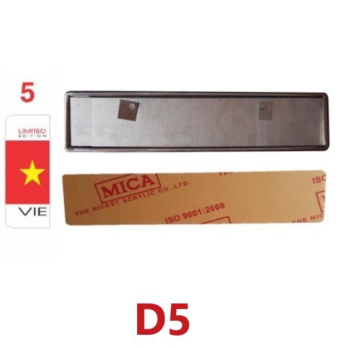 KHUNG BIỂN SỐ DÀI BẰNG INOX  CÓ NHIỀU MẪU CỜ DÀNH CHO XE Ô TÔ MẪU 1-27