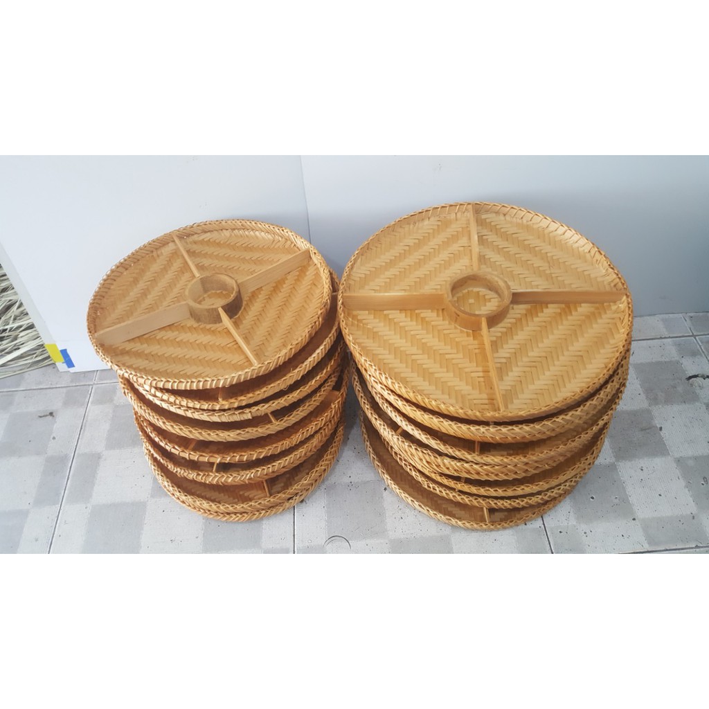 Mẹt tre có ngăn đường kính 35cm - nguyenlieutresaigon