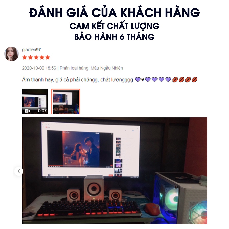 [Bass Cực Mạnh] Bộ 3 Loa Máy Tính PC Cao Cấp 2.1 - Loa vi tính Âm Bass Echo Hay - Nhỏ Gọn