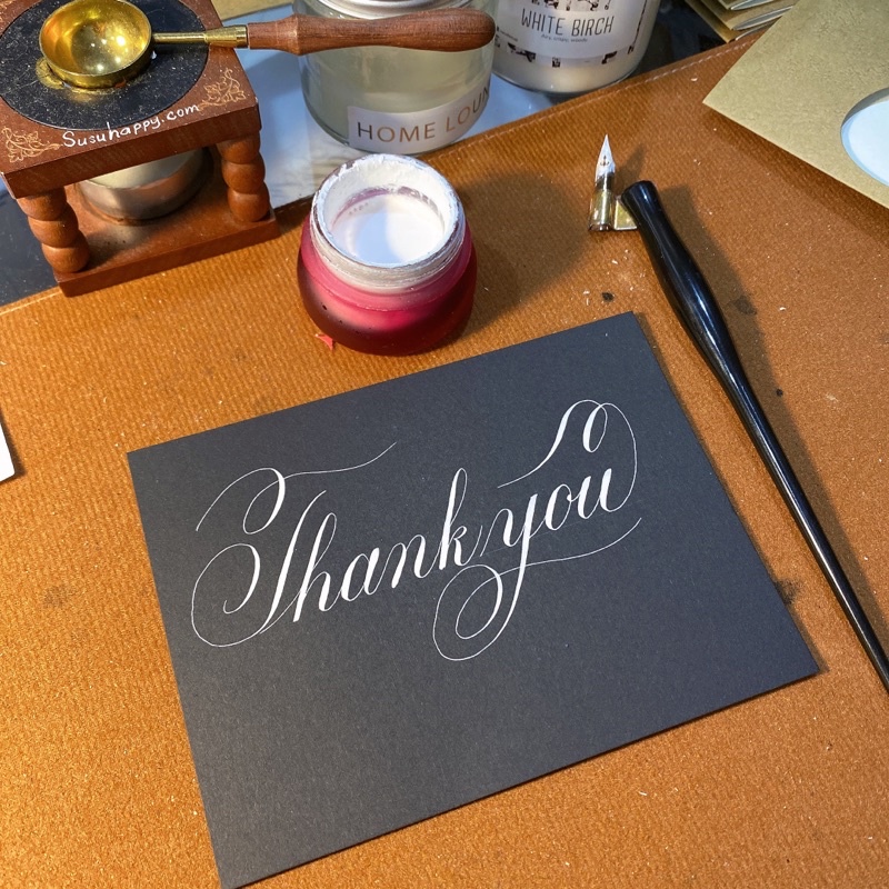 Thiệp Viết Tay Calligraphy, Thiệp Cảm Ơn Viết Tay, Thiệp Cảm Ơn Khách Hàng, Người Thân, Thiệp Handmade