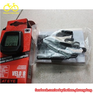Đồng hồ đo tốc độ xe đạp Cateye Velo 8