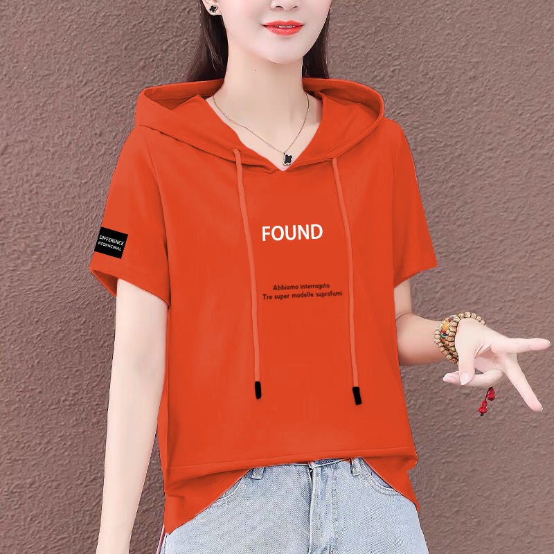 Áo Hoodie Ngắn Tay Mẫu 2021 Theo Phong Cách Hàn Quốc Dành Cho Nữ