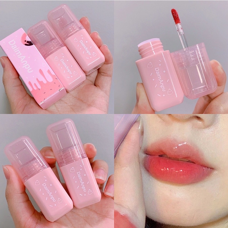Son bóng Daimanpu dưỡng ẩm lâu trôi kháng nước nắp hồng cực xinh
