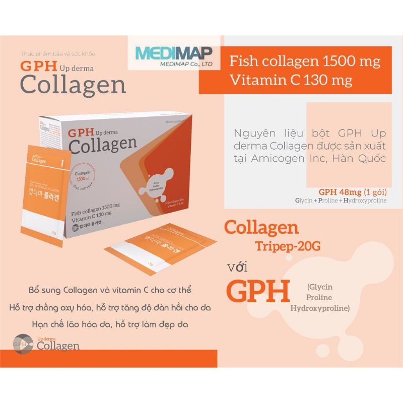 GPH Up Derma COLLAGEN - Hết khô hạn, da tóc đẹp, xương khớp khoẻ