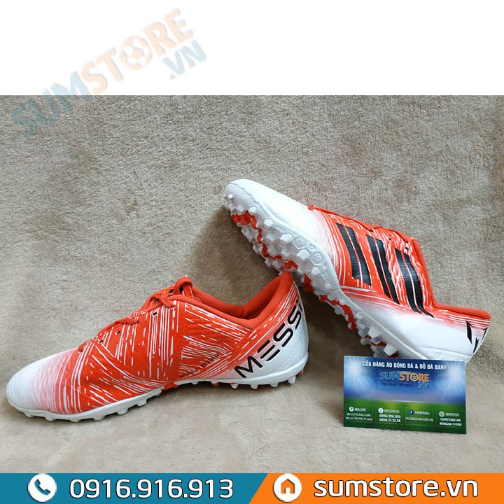 Giày Đá Banh Messi Nemeziz TB Pro Cực Chất - Trắng Đỏ (Đã Khâu Mũi)