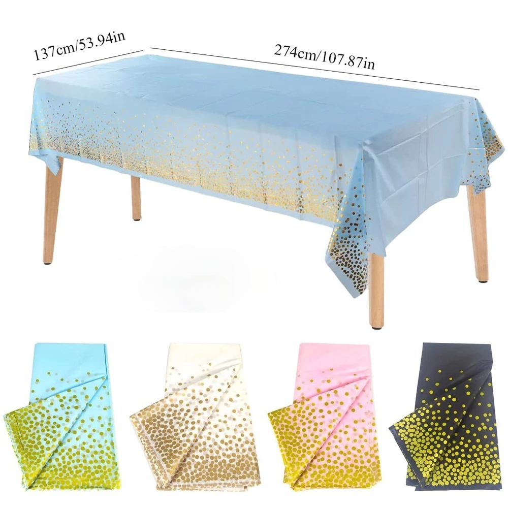 Khăn Trải Bàn Bằng Nhựa Họa Tiết Chấm Bi Dùng 1 Lần Trang Trí Tiệc Sinh Nhật