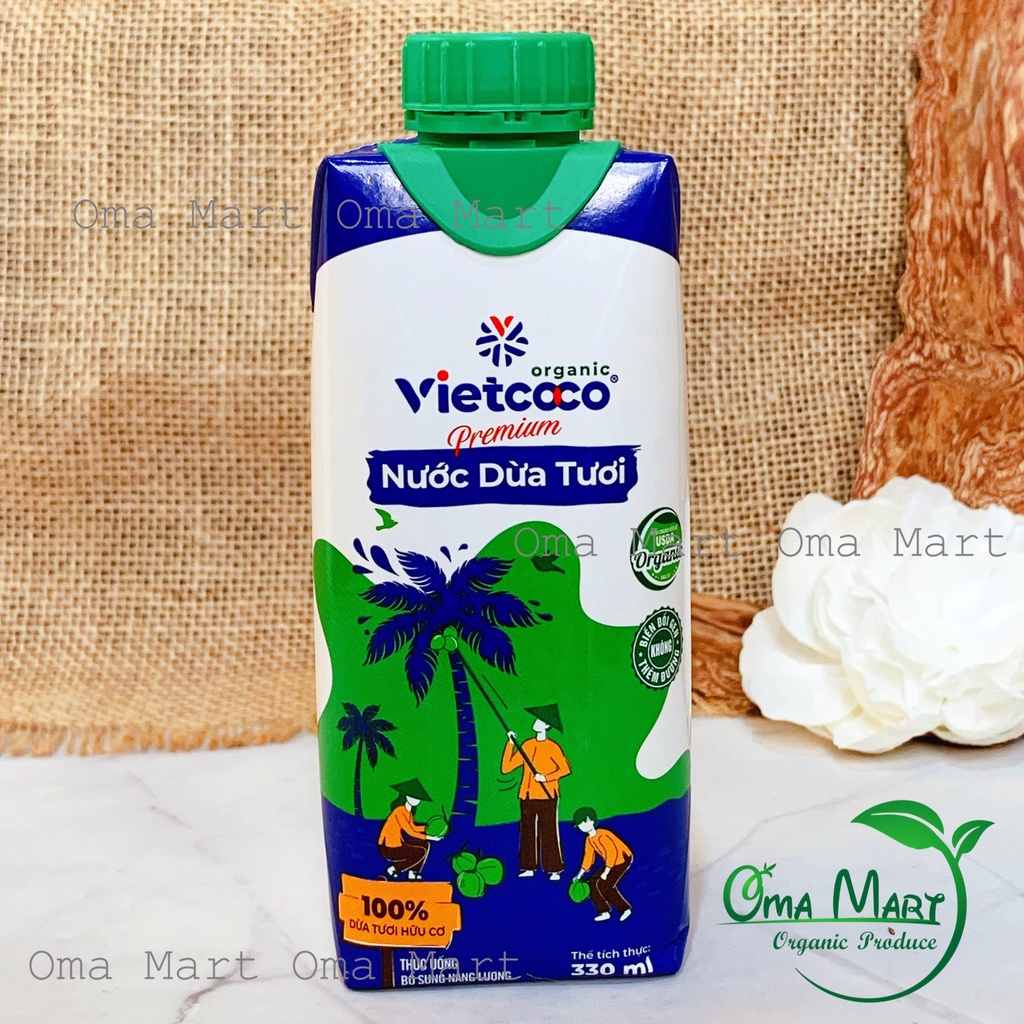 Nước dừa tươi hữu cơ Vietcoco 330ml