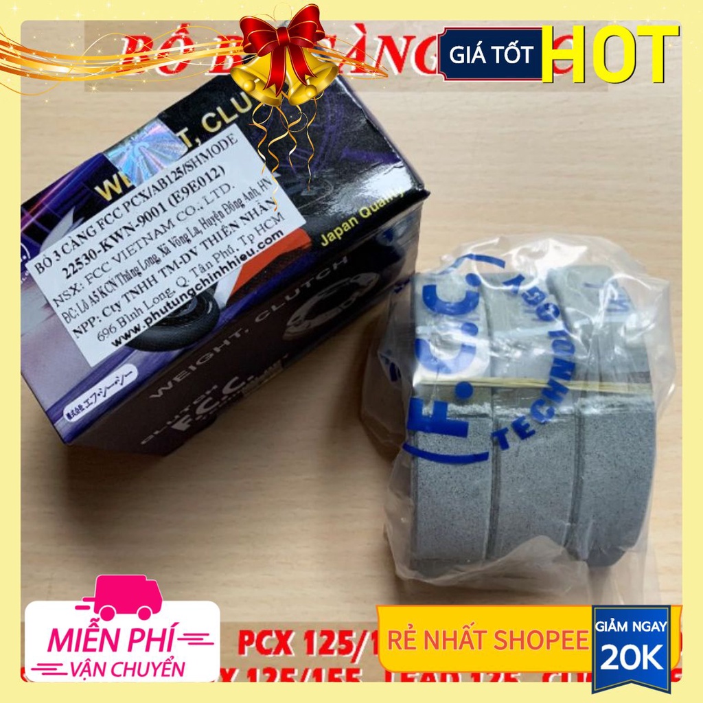 Bố 3 càng FCC NVX, PCX, AB125, SH Mode, Lead125, Vario, Click 125 honda (ba AirBlade, Air Blade búa guốc côn văng ly hợp