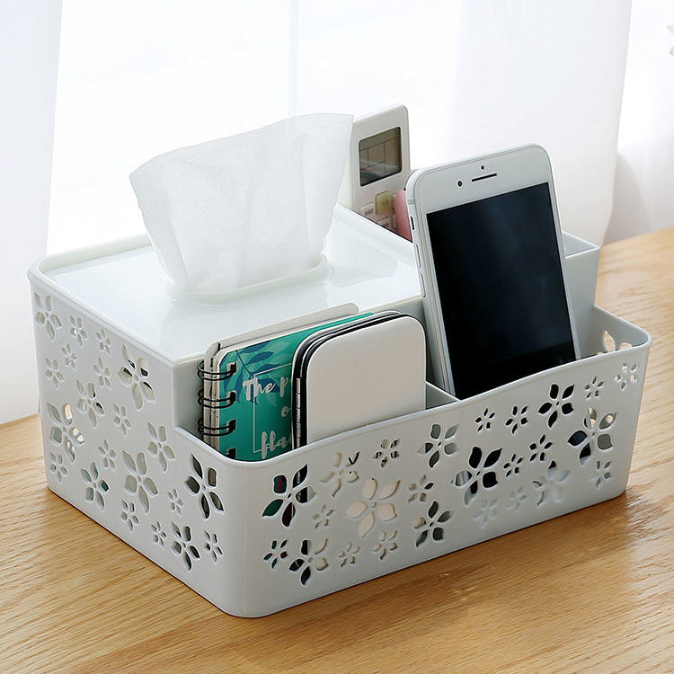 【New Product】Tissue Box Desktop Storage Box Suitable for Living Room Restaurant and Tea Table Nordic Style Simple and Cute Remote Control Storage Box Multifunctional Creative Box