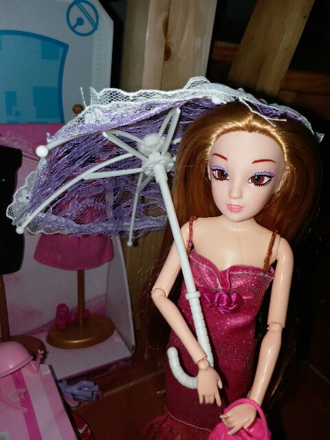 Dù cho búp bê, phụ kiện Barbie