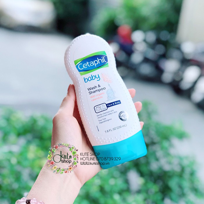 Tắm gội cho trẻ sơ sinh Cetaphil Baby Gentle Wash & Shampoo with Organic Calendula 230ml