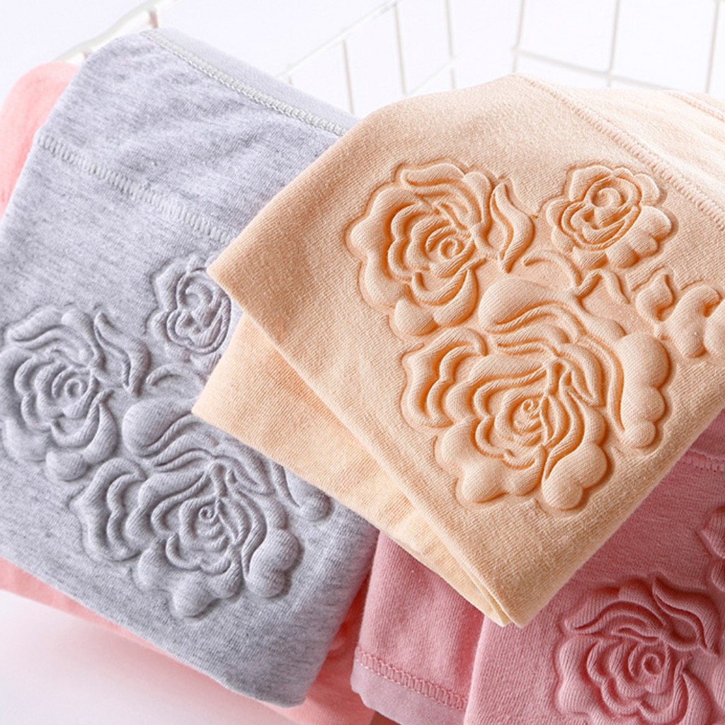 Quần lót gen bụng MS Mombaby, nâng mông in hoa 3D chất cotton