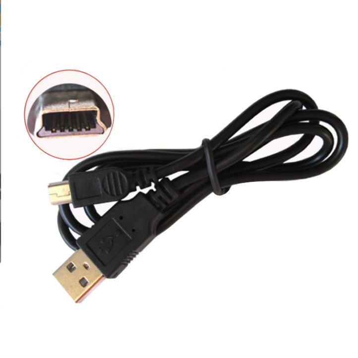 Dây nguồn Mini USB, dài 0.8m, đầu cắm nguồn USB