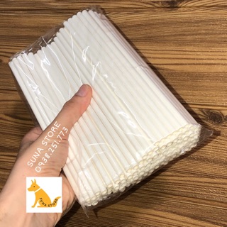 500 ống hút giấy phi 6 loại 1 - ống hút giấy trắng trơn loại 1