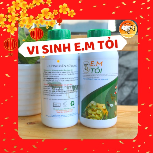 VI SINH E.M TỎI  TẠO HỆ MIỄN DỊCH GIÚP CÁ HÁU ĂN, TĂNG CƯỜNG LỢI KHUẨN, KHỬ KHÍ ĐỘC HẠI (NH3, H2S,..)