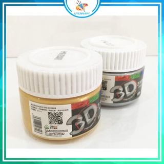 Acrylic 3d nhũ vàng, nhũ bạc lọ 100ml