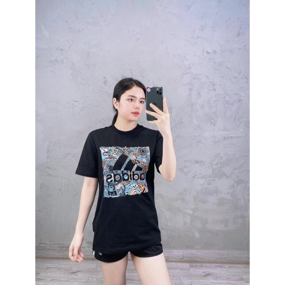 (HÀNG XUẤT XỊN) Áo das đen họa tiết 1555 DOODLE TEE Made in Cambodia full tag code Size XS S M L đẹp ⭐