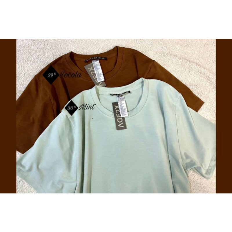 Áo Thun VNXK Xanh Mint Nam Nữ Unisex Chính Hãng Hiệu AGE2X HOT 2022.