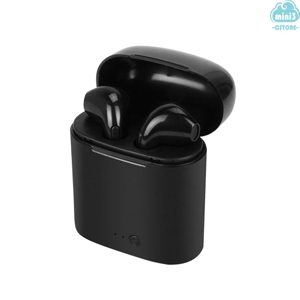 (V06) i7s TWS True Wireless Bluetooth 5.0 Earphones Invisible Headphones In-ear Stereo Music Earbuds Multi-point Connection Hands-free w/ Mic Charging Box Compatible with  Android Phones