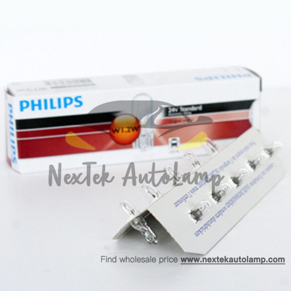 Bóng Đèn Philips T5 W1.2W 13516 24V W2x4.6d Ánh Sáng Trắng Chuẩn Dành Cho Ô Tô