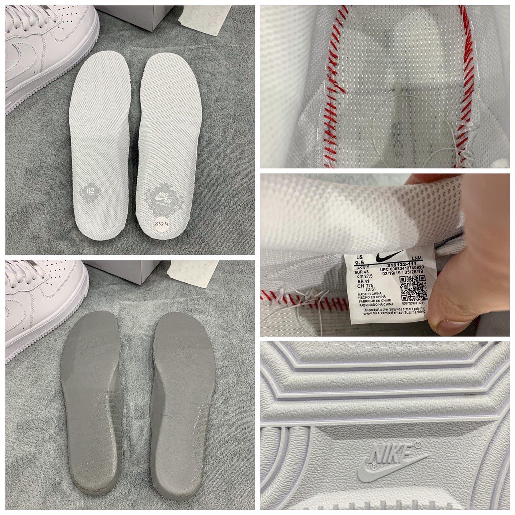 Giày_Nike Air Force 1 All White, Giày Af1 Thể Thao Full Trắng S.Cấp Trung Bản Best Đủ Size 36-44