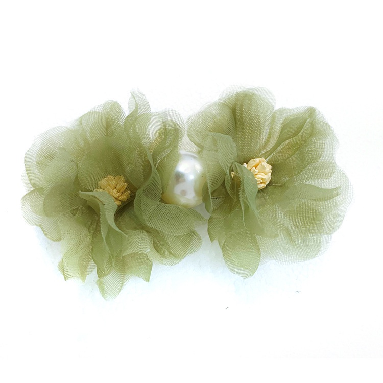 Kẹp Tóc Vải Lưới Phối Nơ Thời Trang Mùa Hè Xinh Xắn Cho Nữ