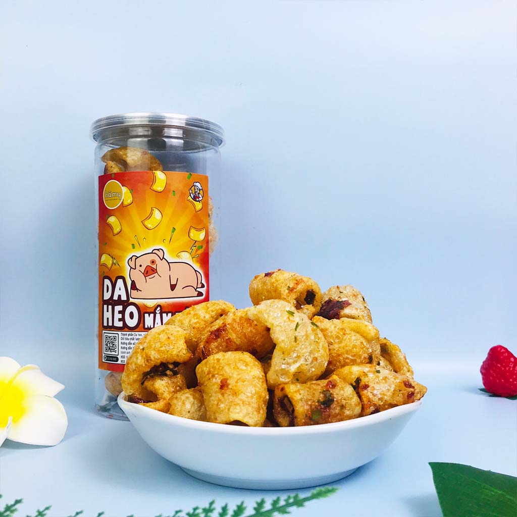 Da heo mắm hành hũ 160g Hà My đồ ăn vặt Hà Nội ngon mê ly