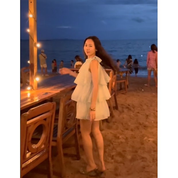 SET ÁO YẾM TẦNG XANH MINT + QUẦN SHORT