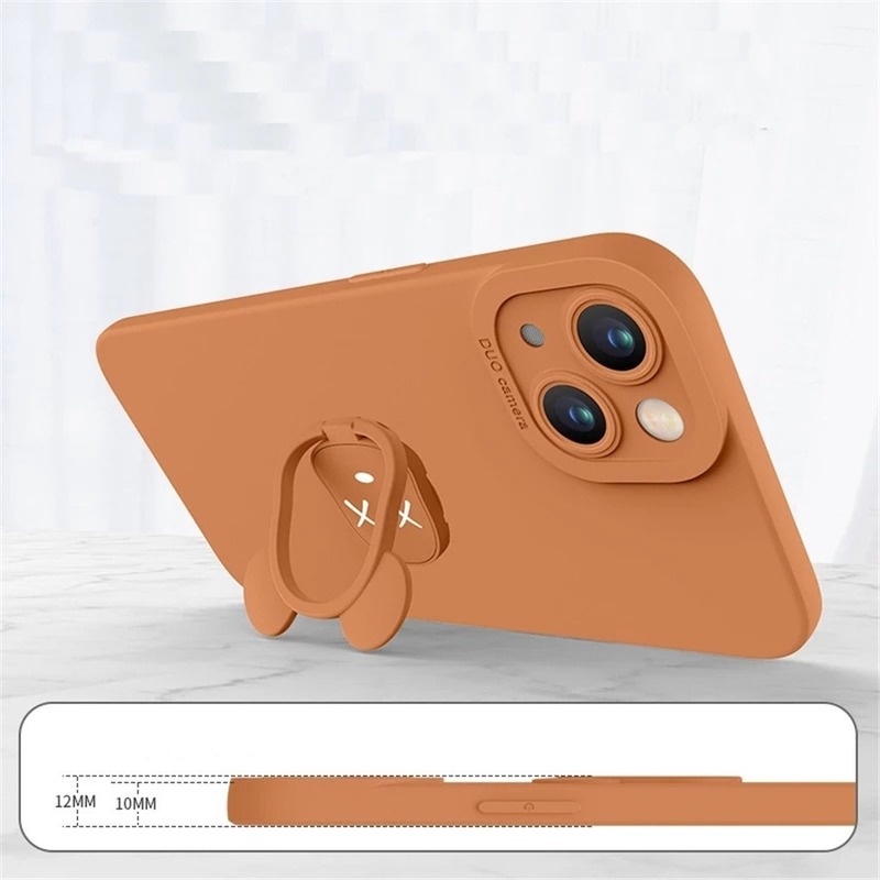 Ốp Điện Thoại Silicon Nhẫn Đỡ Cho VIVO Y02 Y77 Y16 Y35 Y22 Y22S V25 V25e Y02S V21e V21 4G Y11S Y12S Y20 Y20i Y21S Y33S Y21T Y33T