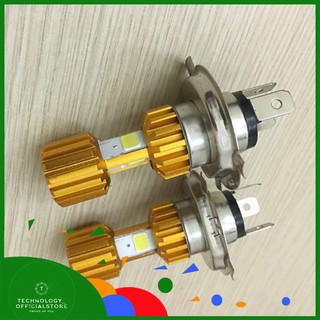 [Freeship 150k] ĐÈN PHA XE MÁY LED 2000LM CHÂN H4  SIÊU SÁNG