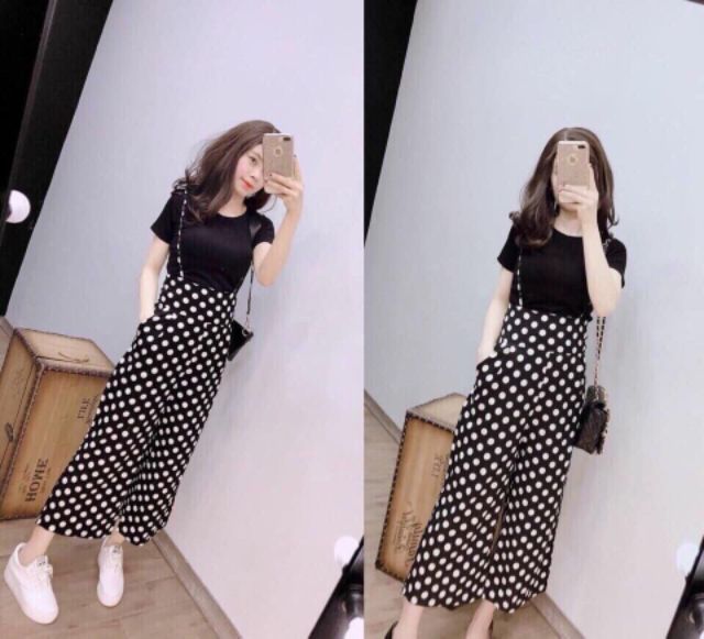Sét yếm đen, kẻ ,chấm bi loại 1 | BigBuy360 - bigbuy360.vn
