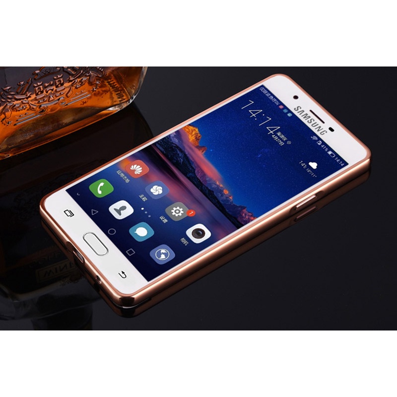 Ốp Điện Thoại Tráng Gương Viền Hợp Kim Cho samsung galaxy j5 j7 prime / j7 2016 samsung galaxy a3 a5 2017