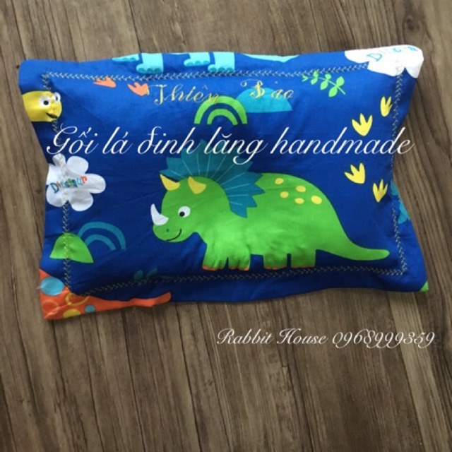 Gối lá đinh lăng handmade ( giảm mồ hôi, chống giật mình cho bé )