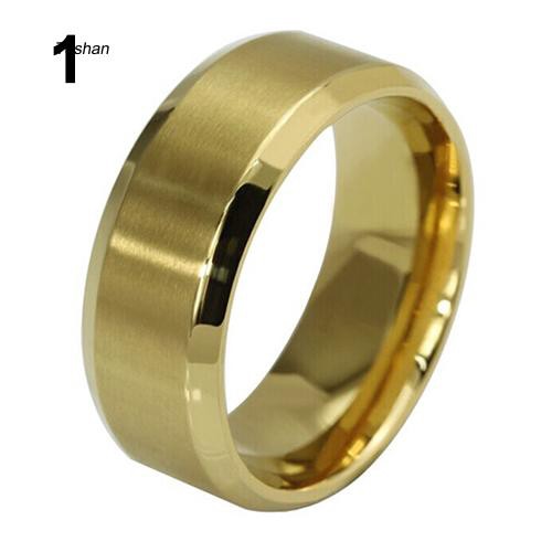 Nhẫn titan thời trang nam nữ phong cách tush 8mm