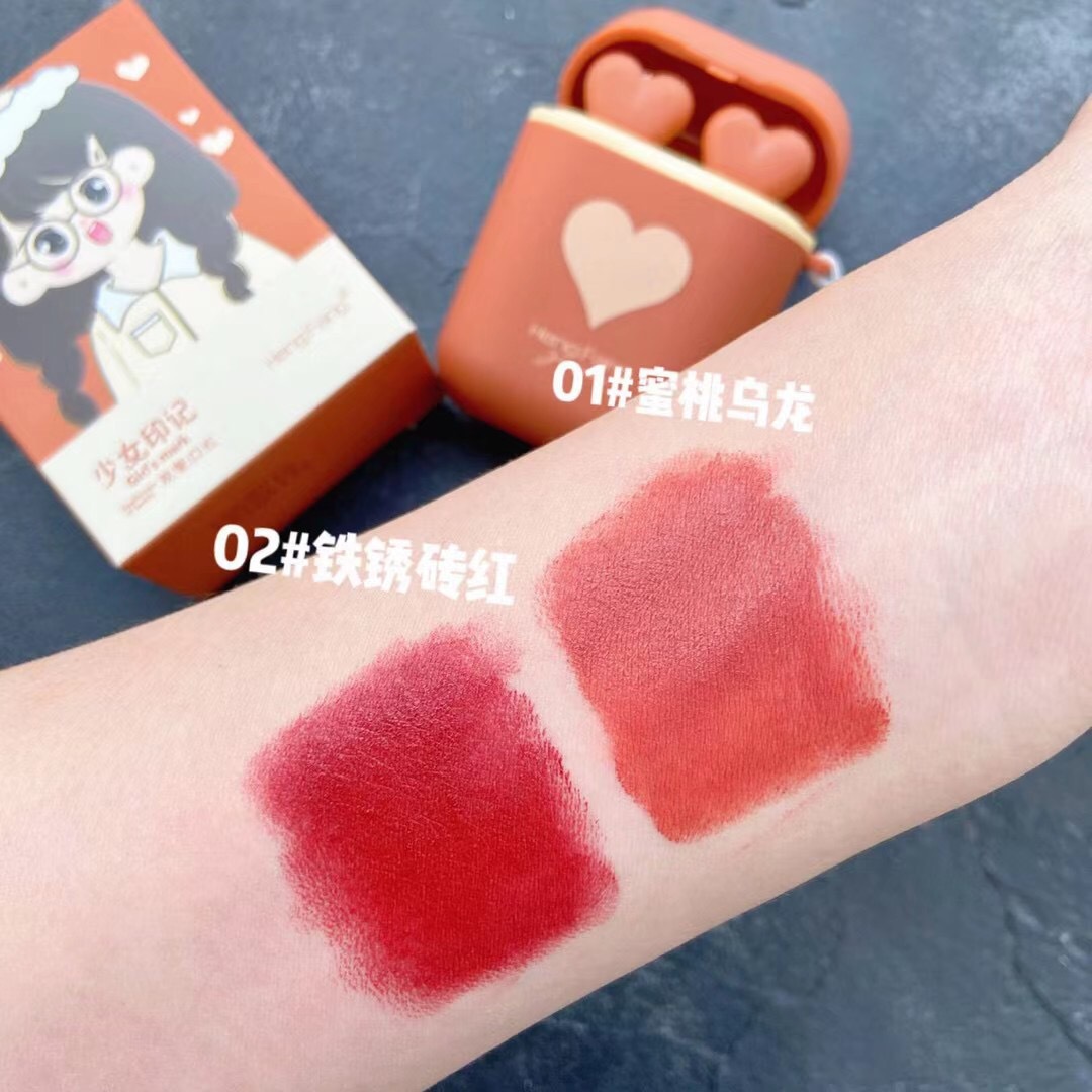 Bộ 2 son HengFang vỏ giống hộp sạc tai nghe airpods S+ kèm dây đeo tay | BigBuy360 - bigbuy360.vn